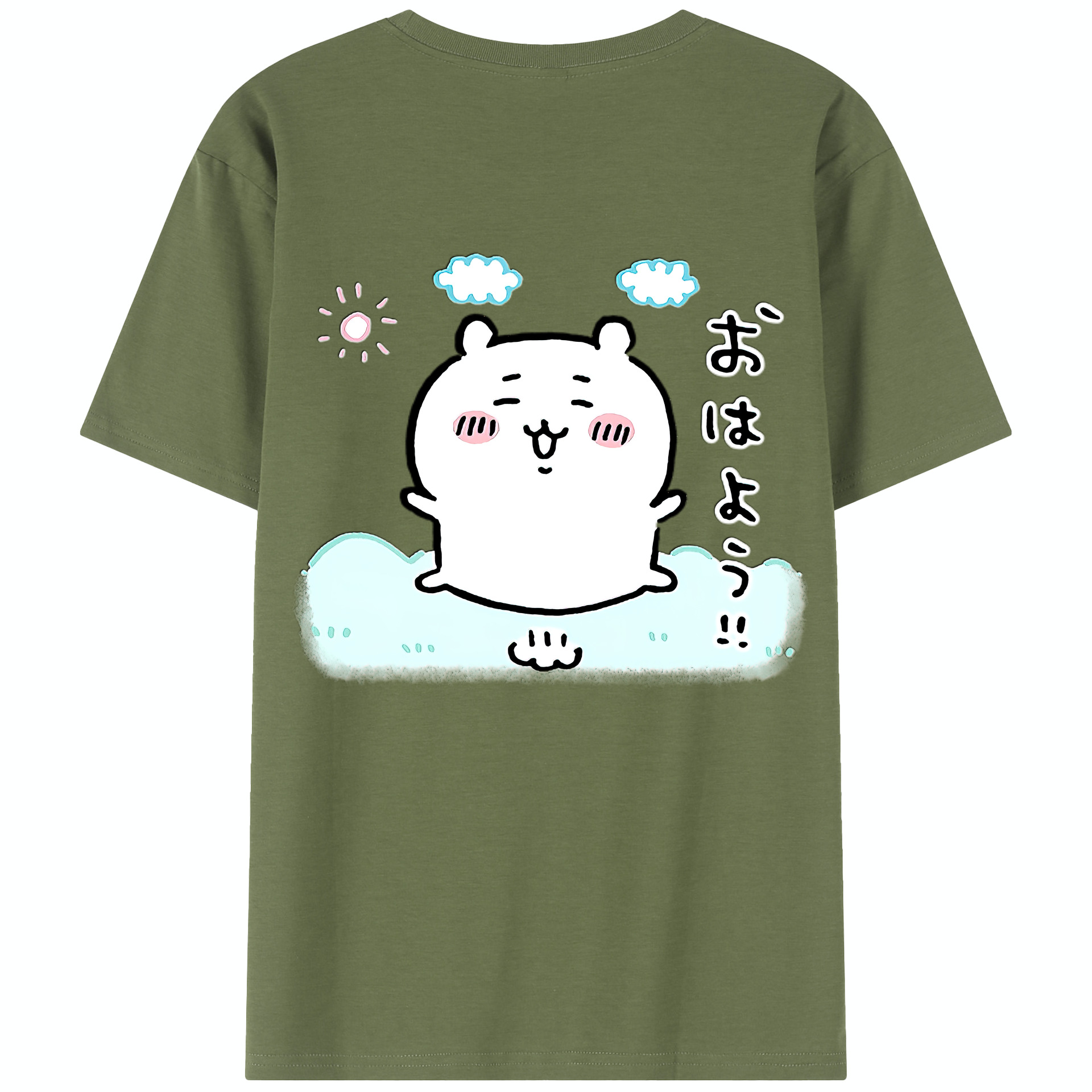 （画像用） ちいかわ ちいかわ Chii-kawa chiikawa 綿100％半袖Tシャツ（背面プリント）